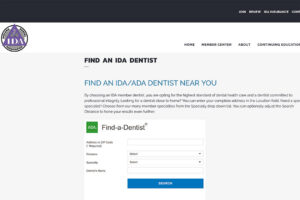 find a dentist screenshot