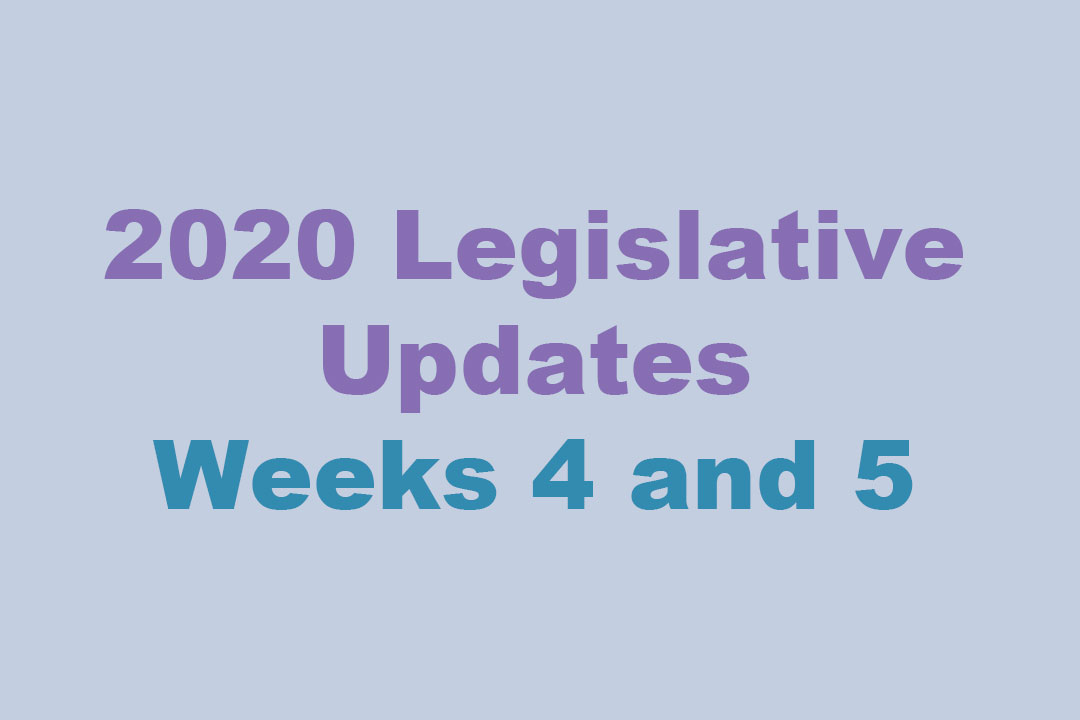 2020 Legislative Updates, Weeks 4 and 5